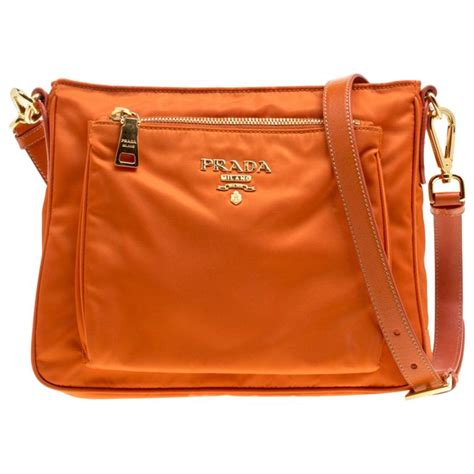 orange prada nylon bag|orange nylon Prada bag.